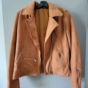 Camel suede jacket size M